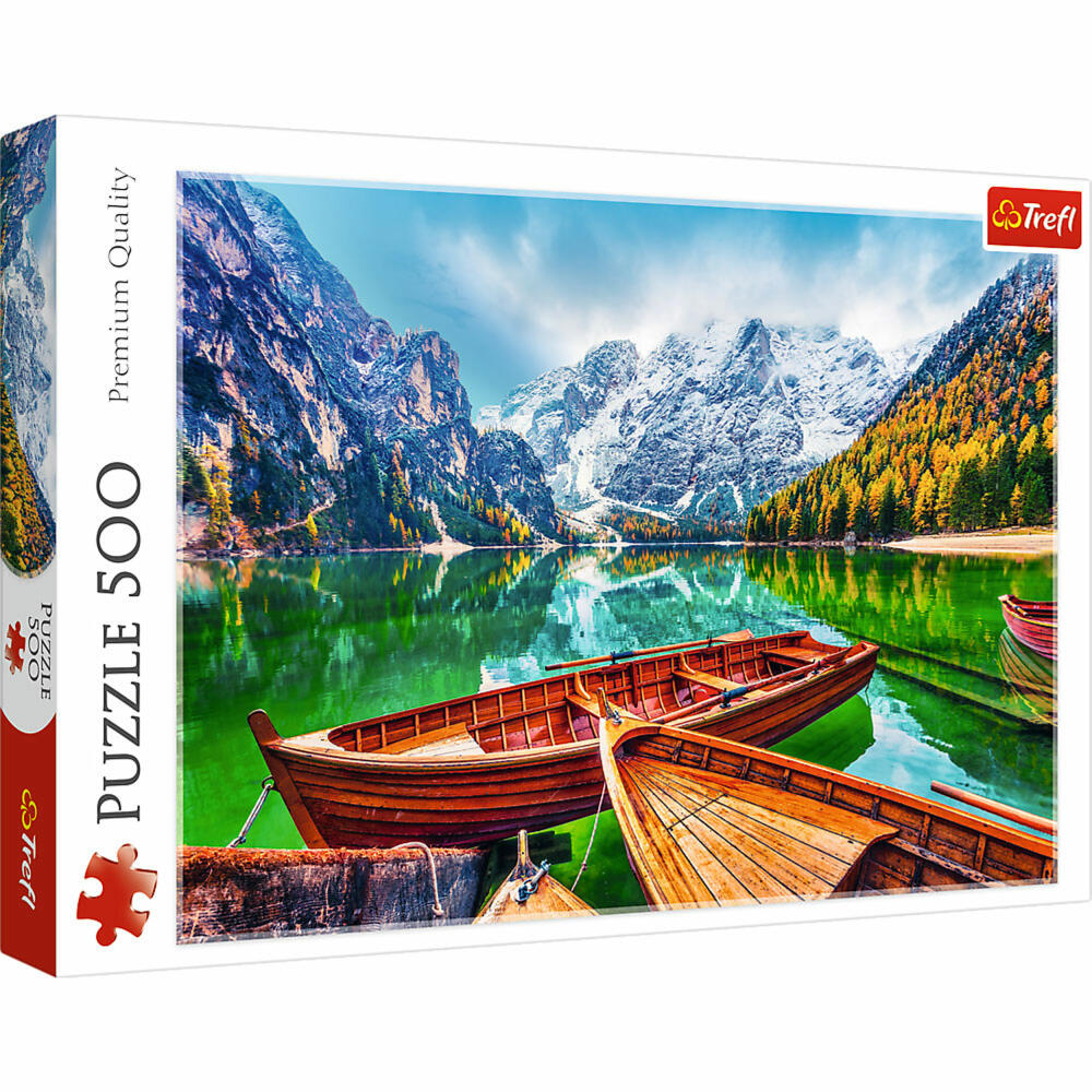 Trefl Puzzle Pragser Wildsee, Italien, 500 Teile, 48 x 34 cm, 37486