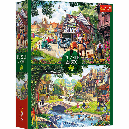 Trefl Puzzle Idyllisches Leben, 2 x 500 Teile, 48 x 34 cm, 37494