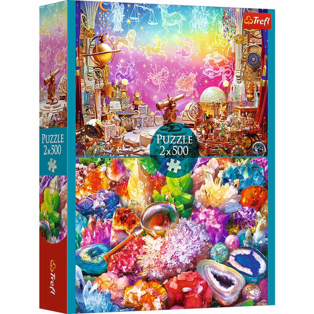 Trefl Puzzle Kosmos und Kristalle, 2 x 500 Teile, 48 x 34 cm, 37499