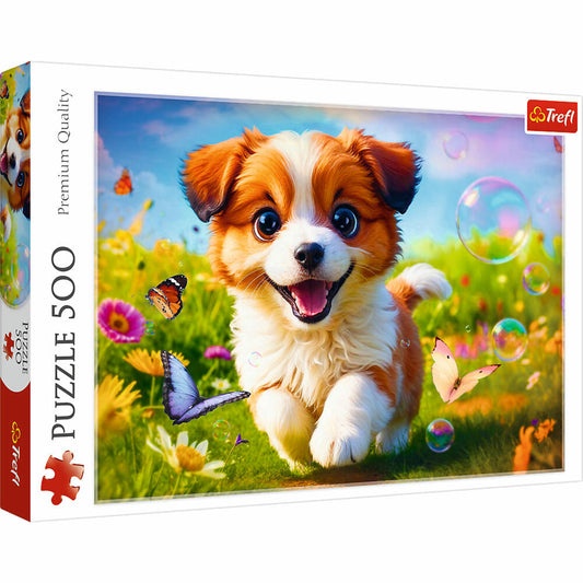 Trefl Puzzle Süße Tiere - Hund, Hündchen, 500 Teile, 48 x 34 cm, 37524