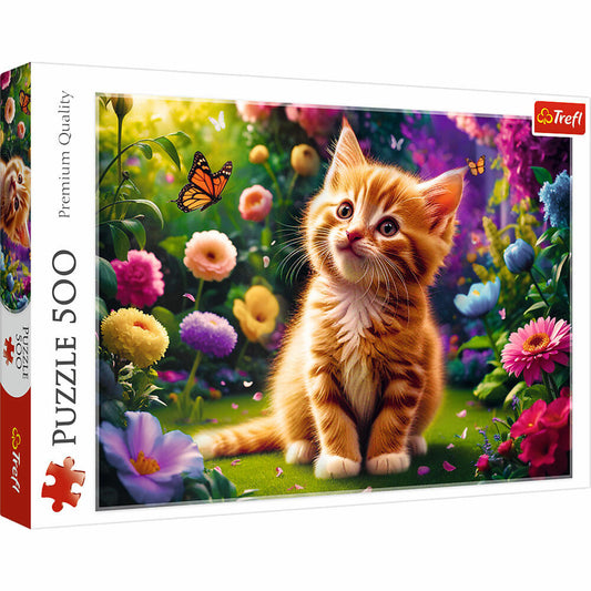 Trefl Puzzle Süße Tiere - Katze, Kätzchen, 500 Teile, 48 x 34 cm, 37525