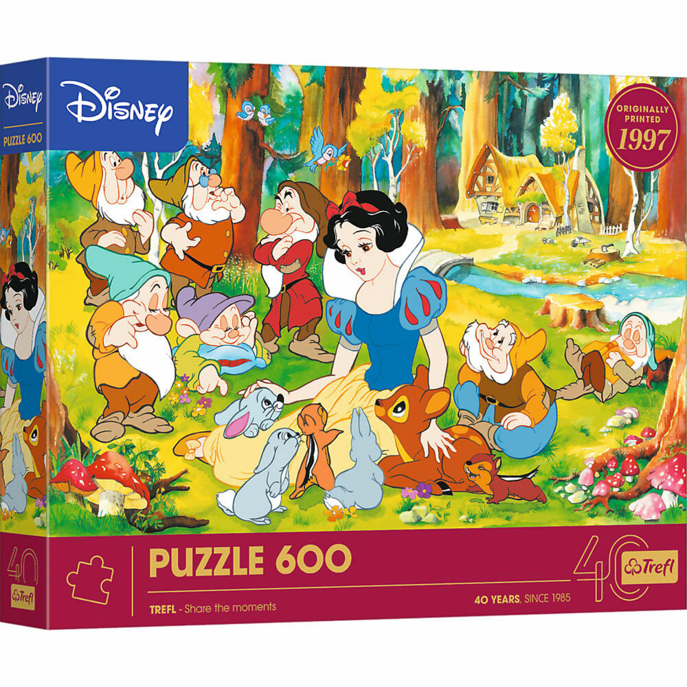 Trefl Puzzle Jubiläum Schneewitchen, 40 Jahre Disney, Kinderpuzzle, 600 Teile, 37603
