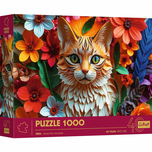 Trefl Puzzle Premium Plus - Jubiläum - Katze, 1000 Teile, 68 x 48 cm, 40040