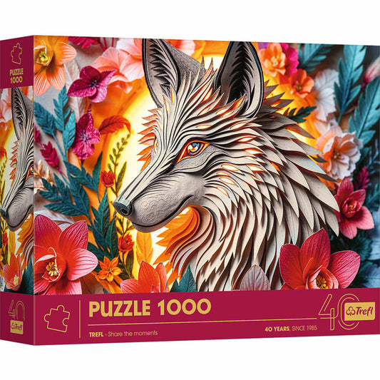 Trefl Puzzle Premium Plus - Jubiläum - Wolf, 1000 Teile, 68 x 48 cm, 40041