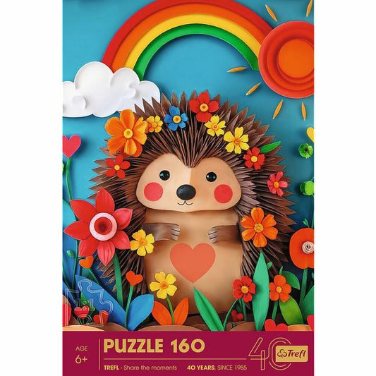 Trefl Puzzle Igel, Premium Plus, 40 Jahre Trefl Jubiläum, 160 Teile, 41 x 27.5 cm, 40046