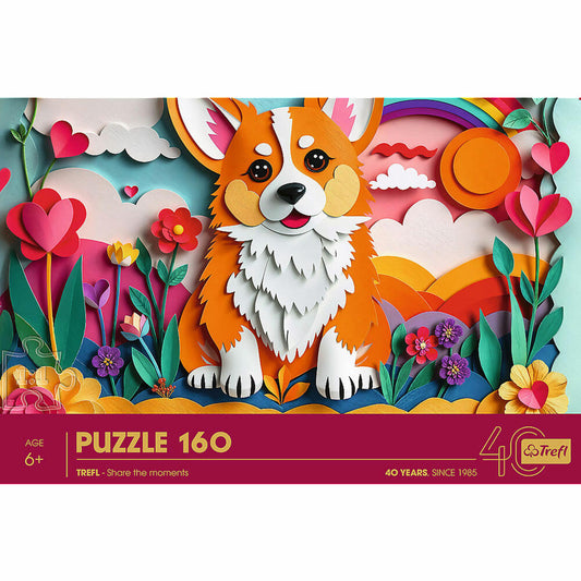 Trefl Puzzle Hund, Premium Plus, 40 Jahre Trefl Jubiläum, 160 Teile, 41 x 27.5 cm, 40050