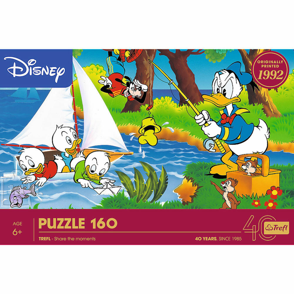 Trefl Puzzle Jubiläum Micky Mause, 40 Jahre Disney, Kinderpuzzle, 160 Teile, 40053