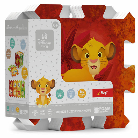 Trefl Schaumstoff-Puzzle - König der Löwen, Puzzlematte, Puzzle, Spielmatte, 8 Teile, 61603
