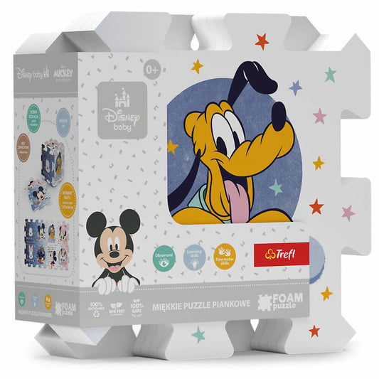 Trefl Schaumstoff-Puzzle - Mickey Maus, Puzzlematte, Puzzle, Spielmatte, 8 Teile, 61604