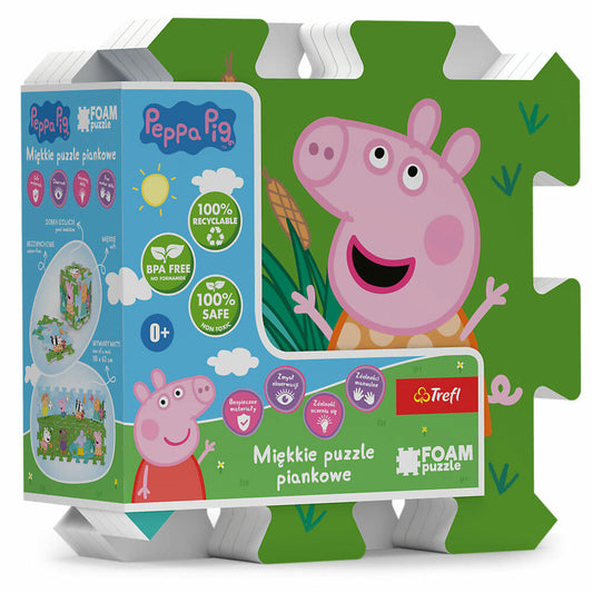Trefl Schaumstoff-Puzzle - Peppa Wutz, Puzzlematte, Puzzle, Spielmatte, 8 Teile, 61612