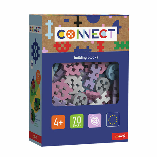 Trefl CONNECT - Basic Girl, Bausteine, Bauklötze, ab 4 Jahren, 70 Teile, 61982