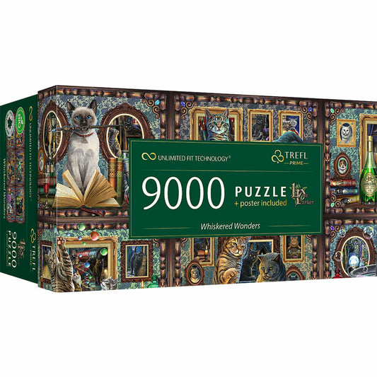 Trefl UFT Puzzle Lisa Parker - Schnurrbart Wunder Katzen, 9000 Teile, 198.6 x 92.8 cm, 81035