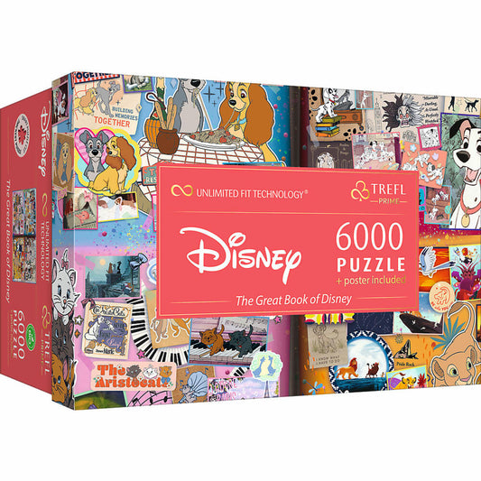 Trefl UFT Puzzle The Great Book of Disney, 6000 Teile, 133.3 x 92.8 cm, 81037