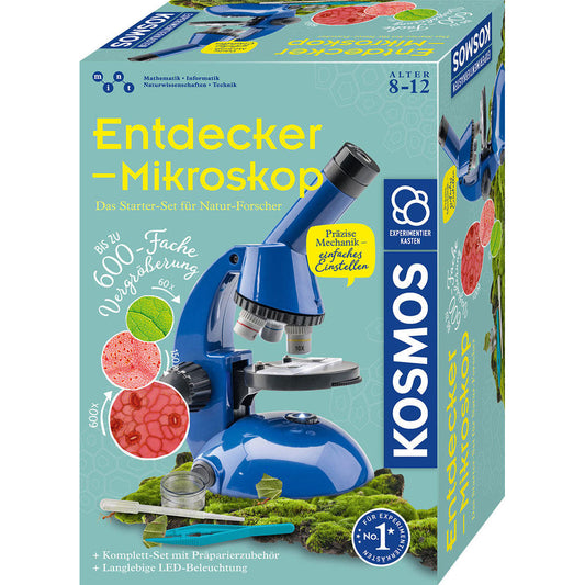 KOSMOS Entdecker-Mikroskop, Labor, Spielzeug, Lernen, Forschen, ab 8 Jahre, 636050