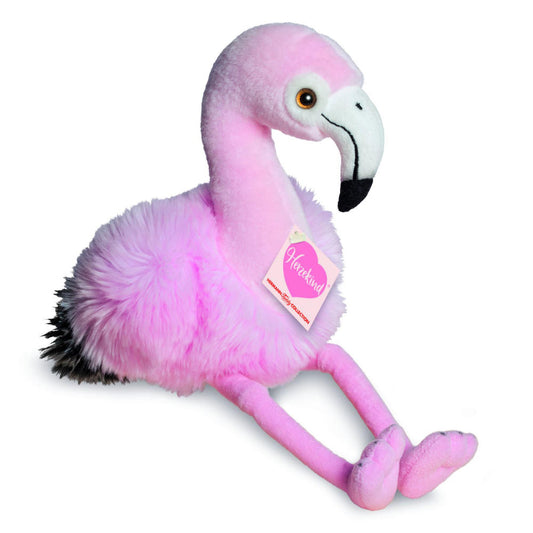 Teddy Hermann Flamingo, Kuscheltier, Stofftier, Plüschtier, Wildtier, Vogel, Plüsch, Rosa, 35 cm, 941064