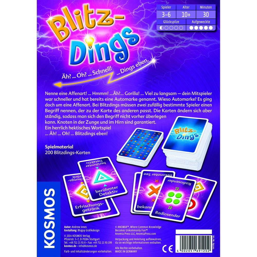 KOSMOS Family Games Blitzdings, Word Game, Party Game, Game, Ages 10 and Up, 691202