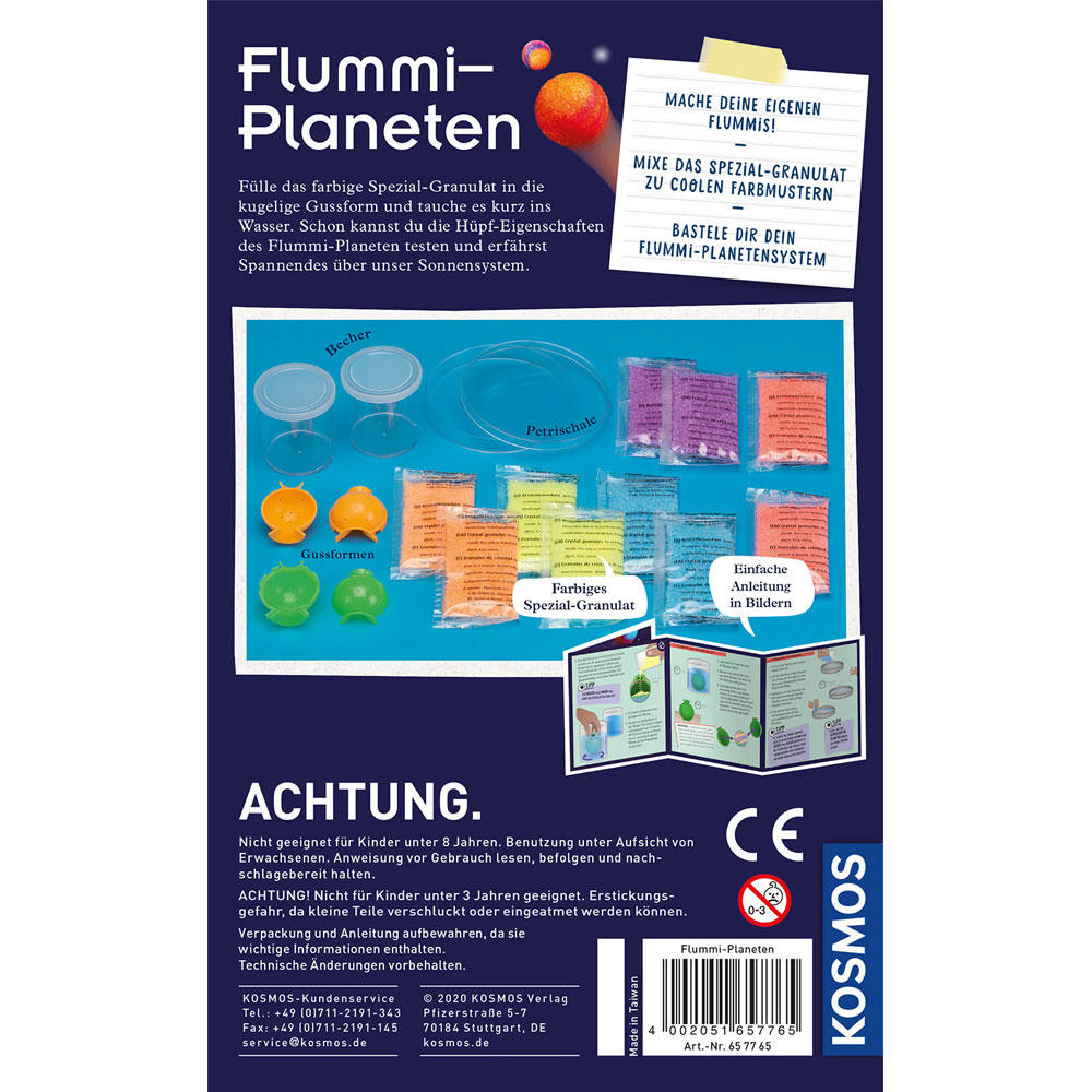 KOSMOS bouncy ball planets, experiment box, experiment box, design your own bouncy balls, from 8 years, 657765