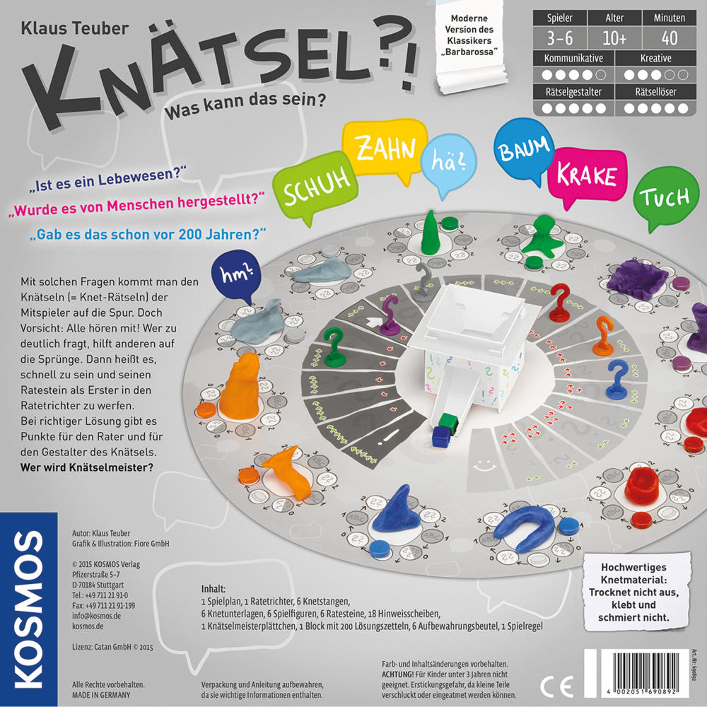KOSMOS Family Games Knätsel, Dough Game, Puzzle Game, Puzzle Game, from 10 years, 690892