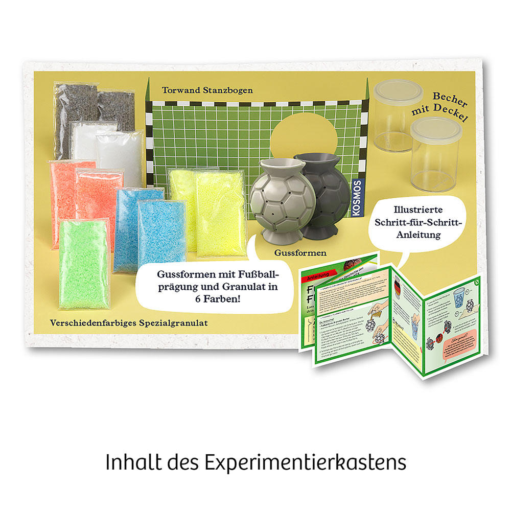 KOSMOS Fußball-Flummis, Experimentieren, Basteln, Lernen, Entdecken, ab 8 Jahren, 657741