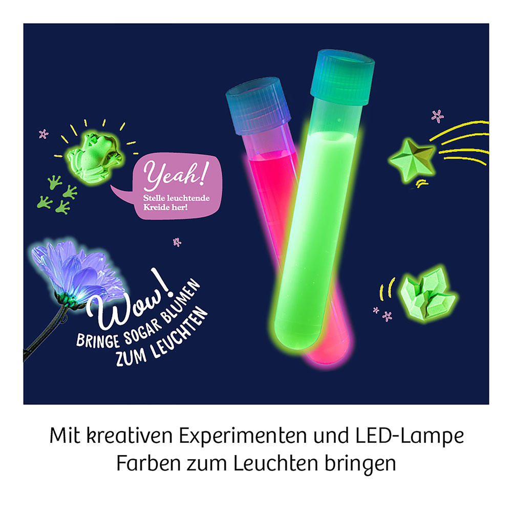 KOSMOS Fun Science Neon-Leuchten, Experimentieren, Basteln, Lernen, Entdecken, ab 8 Jahren, 654191