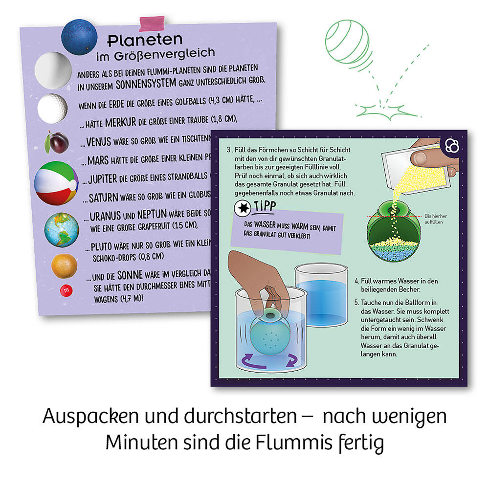 KOSMOS bouncy ball planets, experiment box, experiment box, design your own bouncy balls, from 8 years, 657765