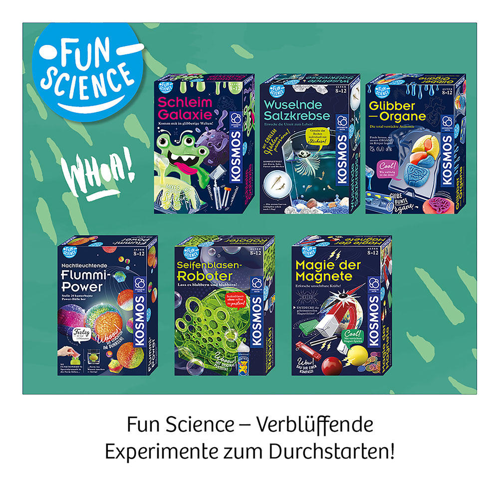 KOSMOS Fun Science Neon-Leuchten, Experimentieren, Basteln, Lernen, Entdecken, ab 8 Jahren, 654191