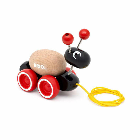 BRIO Nachzieh-Ameise, Nachziehtier, Nachziehspielzeug, Holz, ab 12 Monaten, 63034800