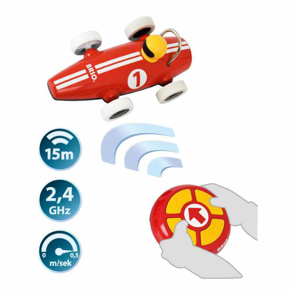 BRIO RC Rennwagen, Rennauto, Holzspielzeug, Spielzeug, ab 2 Jahren, 63038800