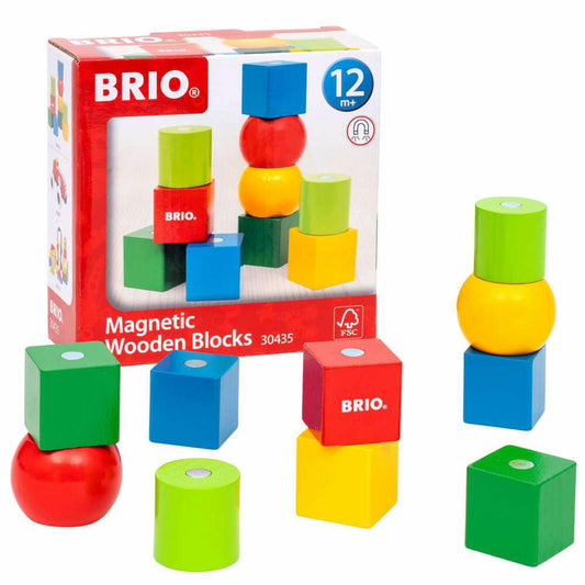 BRIO Magnetische Holzbausteine, Bausteine, Bauklötze, Holz, ab 12 Monaten, 63043500