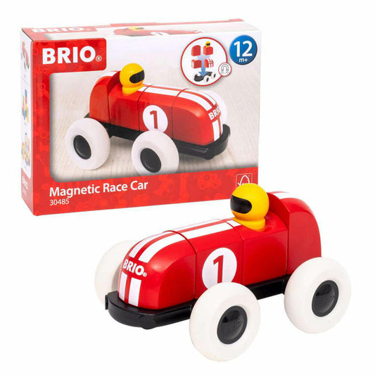 BRIO Rennwagen aus magnetischen Bausteinen, Rennauto, Spielzeug, Holz, ab 12 Monaten, 63048500