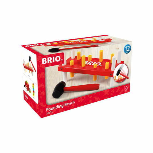 BRIO Rote Klopfbank, Hammerspiel, Spielzeug, Holz, ab 12 Monaten, 63052500