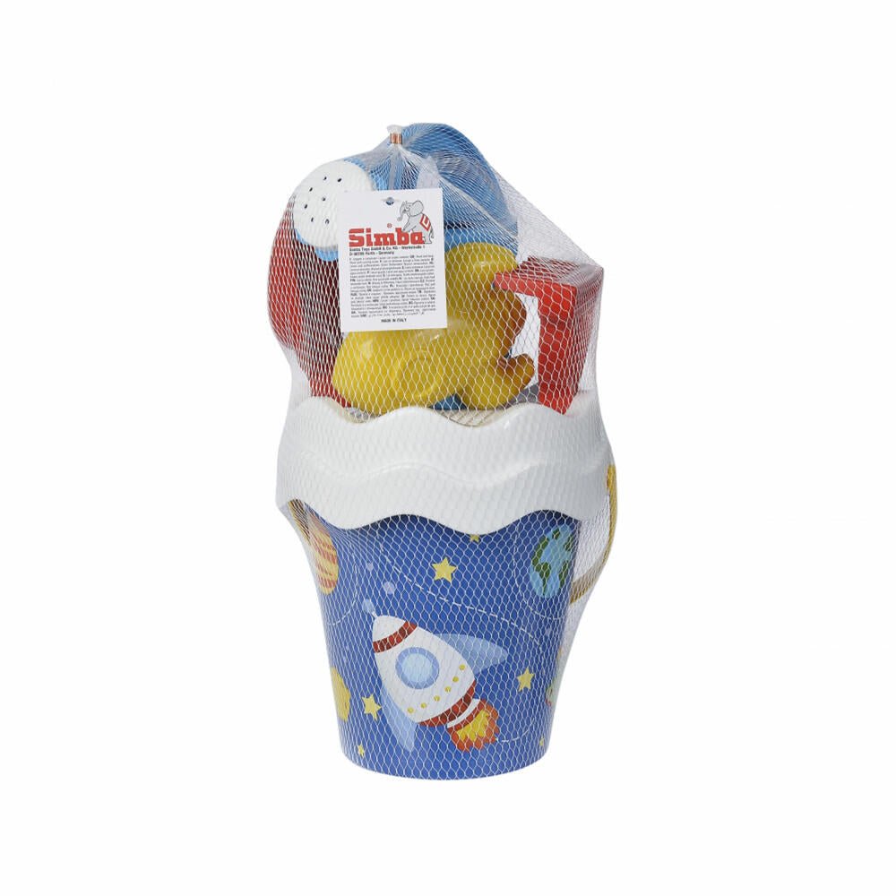 Simba Space Eimergarnitur, Sandspielzeug, Eimer, Schaufel, Spielzeug, 107114608