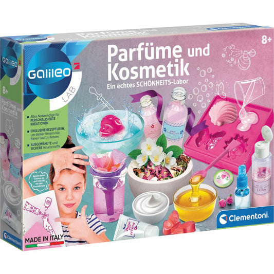 Clementoni Galileo Mein Kosmetik-Labor, Parfüme und Kosmetik, Experimentierkasten, ab 8 Jahre, 59247