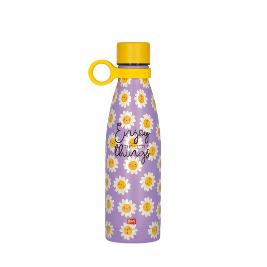 Legami Vacuum Bottle Hot & Cold Daisy, Thermoflasche, Isoflasche, Trinkflasche, 500 ml, SSB0021