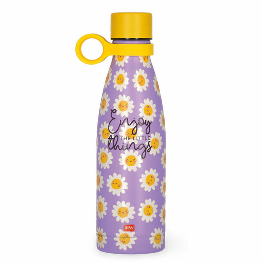 Legami Vacuum Bottle Hot & Cold Daisy, Thermoflasche, Isoflasche, Trinkflasche, 500 ml, SSB0021