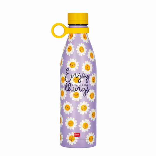 Legami Vacuum Bottle Hot & Cold Daisy, Thermoflasche, Isoflasche, Trinkflasche, 800 ml, SSBL0009