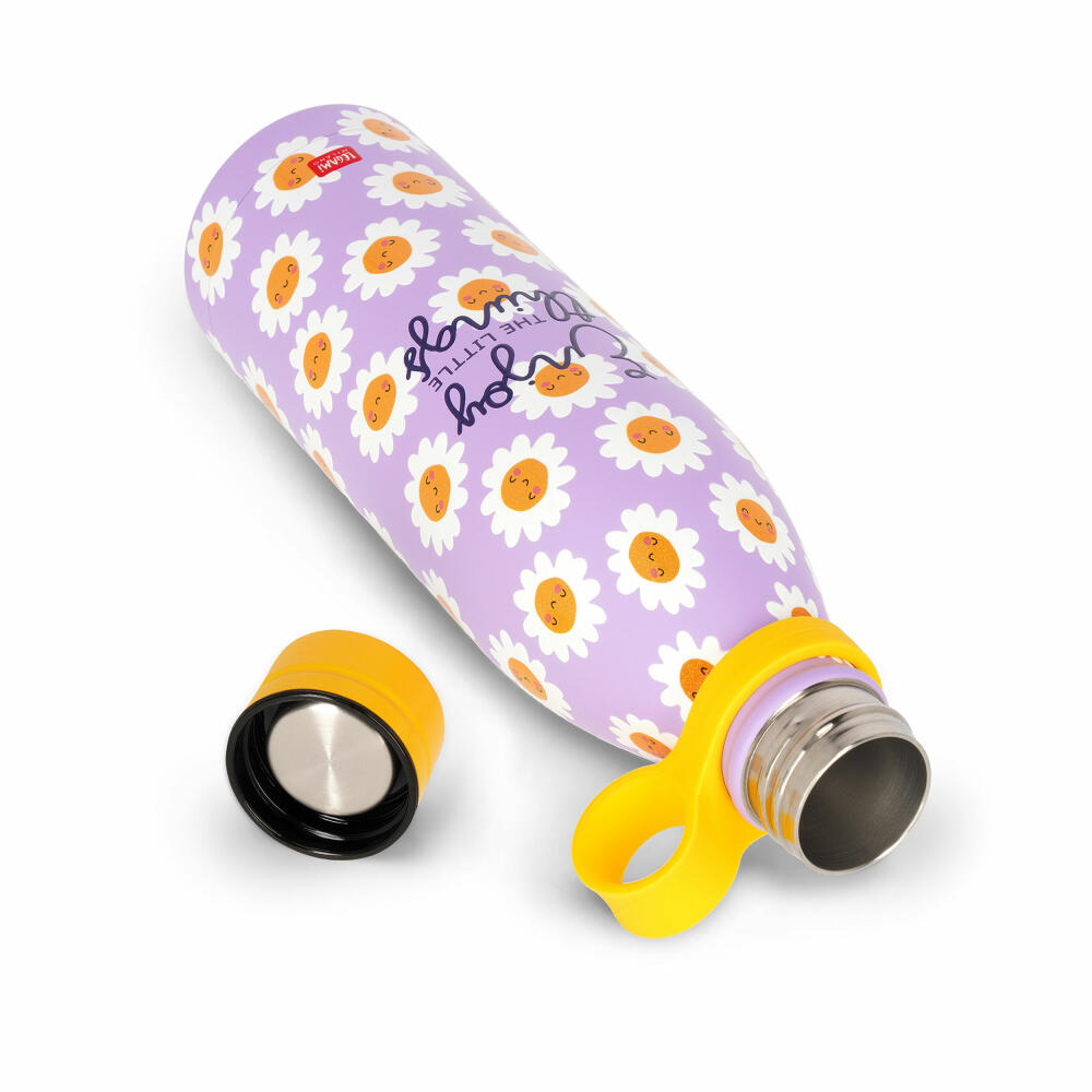 Legami Vacuum Bottle Hot & Cold Daisy, Thermoflasche, Isoflasche, Trinkflasche, 800 ml, SSBL0009