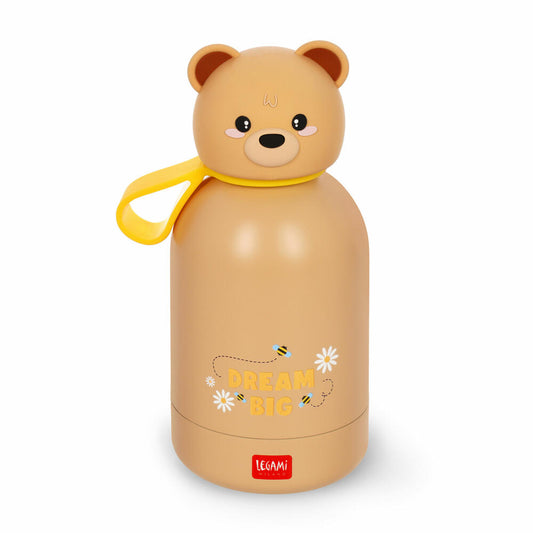 Legami Hot&Cold Kids Bottle Teddy Bear, Thermoflasche, Isoflasche, Trinkflasche, Kinder, Teddybär, 310 ml, KSSB0006