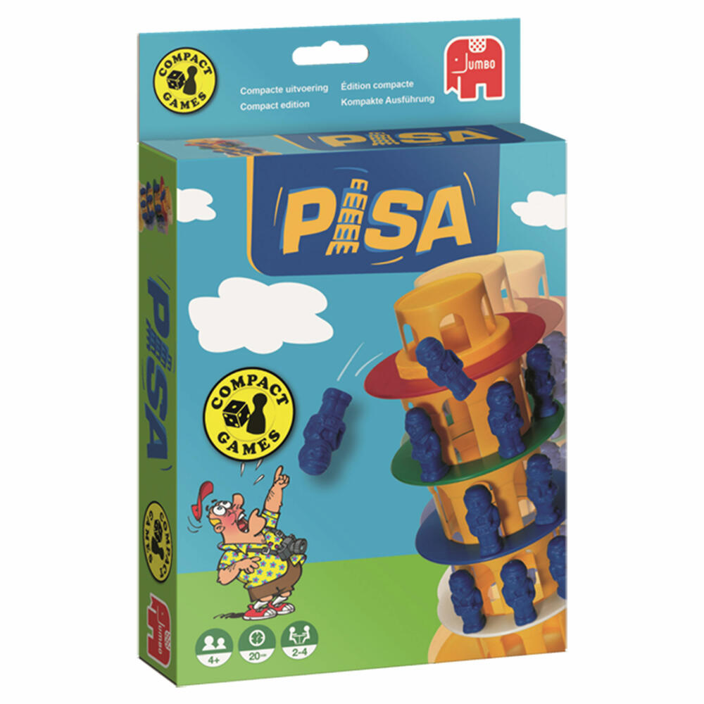 Jumbo Games Pisa Compact Game, Travel Game, Skill Game, Children's Game, Family Game, from 4 years, 12679