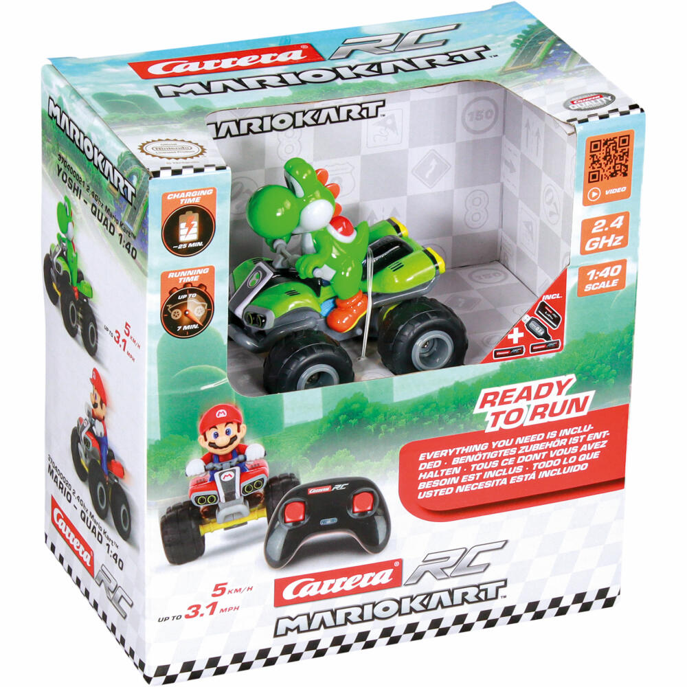Carrera RC-Fahrzeug Mario Kart Yoshi - Quad 1:40 2.4GHz , 1:40, 370400021