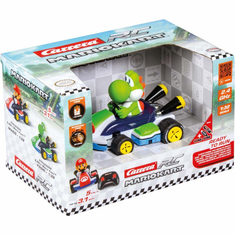 Carrera RC-Fahrzeug Mario Kart Race Kart 1:32 Yoshi 2.4GHz, 1:32, 370320002