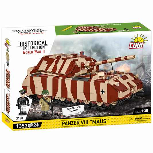 Cobi Klemmbaustein-Set Panzer VIII Maus, WW2, 1353 Teile, COBI-3138