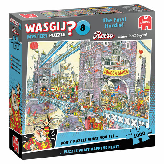 Jumbo Wasgij Retro Mystery 8 - Die letzte Hürde, Puzzle, Erwachsenenpuzzle, 1000 Teile, 1110100581