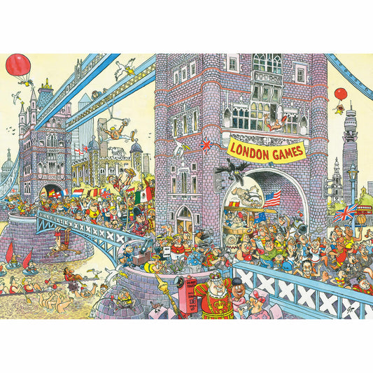 Jumbo Wasgij Retro Mystery 8 - Die letzte Hürde, Puzzle, Erwachsenenpuzzle, 1000 Teile, 1110100581