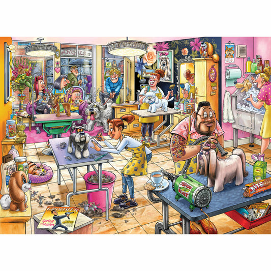 Jumbo Wasgij Mystery 23 - Hundesalon, Puzzle, Erwachsenenpuzzle, 1000 Teile, 1110100589