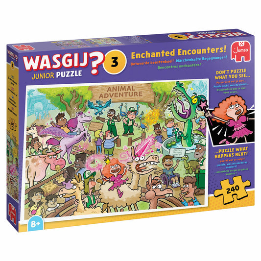 Jumbo Wasgij Junior 3 - Märchenhafte Begegnungen!, Kinderpuzzle, Kinder Puzzle, 240 Teile, 1110100808