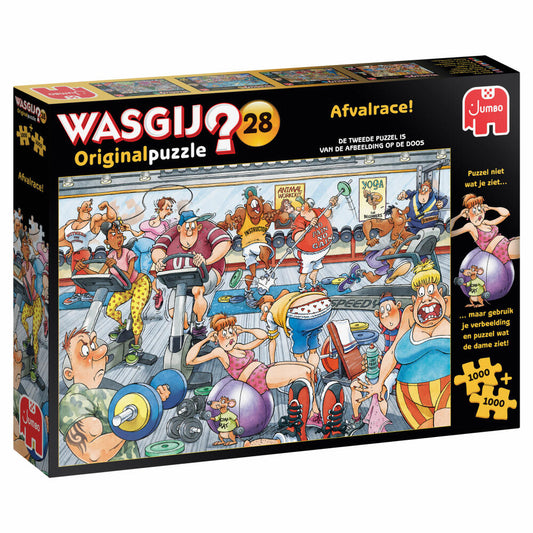 Jumbo Wasgij Original 28 - Hilfe das Gewicht fällt, Puzzle, Erwachsenenpuzzle, 2 x 1000 Teile, 1119800312