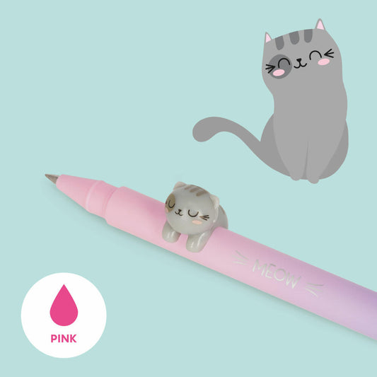 Legami Gel Pen Lovely Friends Kitty, mit Tierdeko, Gelstift, Gelschreiber, Stift, Katze, CPP0017