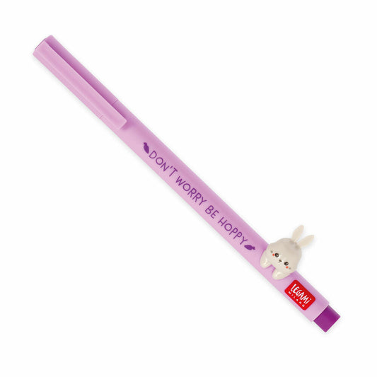 Legami Gel Pen Lovely Friends Bunny, mit Tierdeko, Gelstift, Gelschreiber, Stift, Hase, CPP0024