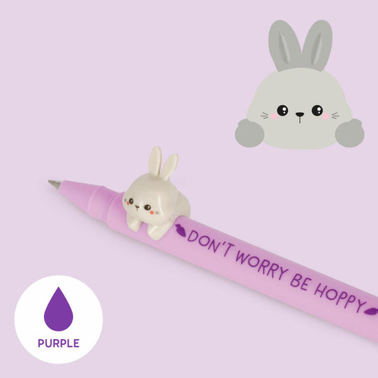 Legami Gel Pen Lovely Friends Bunny, mit Tierdeko, Gelstift, Gelschreiber, Stift, Hase, CPP0024